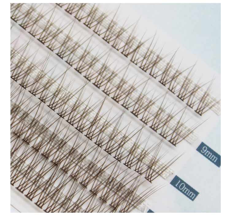 Caramel Brown Fishtail False Eyelashes Set