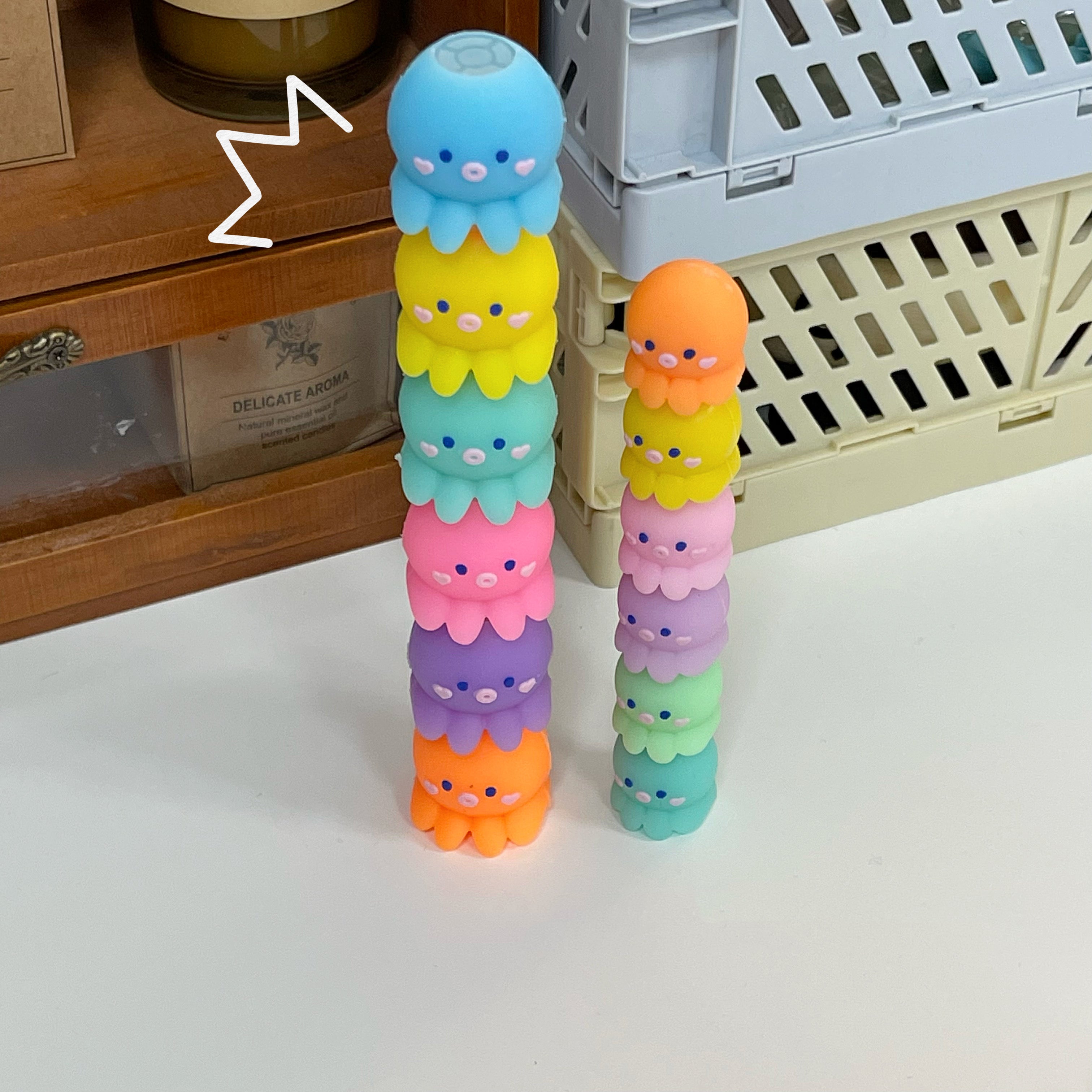 Kawaii Octopus 5-color Highlighter