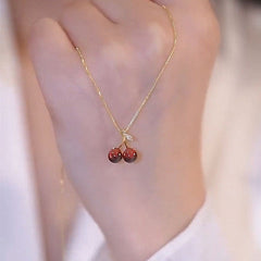 Summer Cute Cherry Necklace