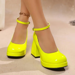 9cm Patent Leather Mary Janes Shoes