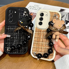 Cute Bear Chain Samsung Phone Case