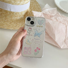 Graffiti Flower Butterfly Holder Phone Case