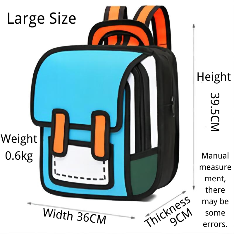 2D Drawing Anime 3D Visual Backpack