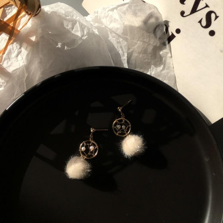 Hair Ball Earrings