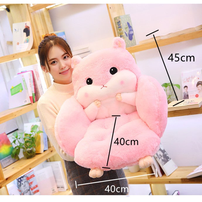 Cute Plush Hamster Seat Cushion