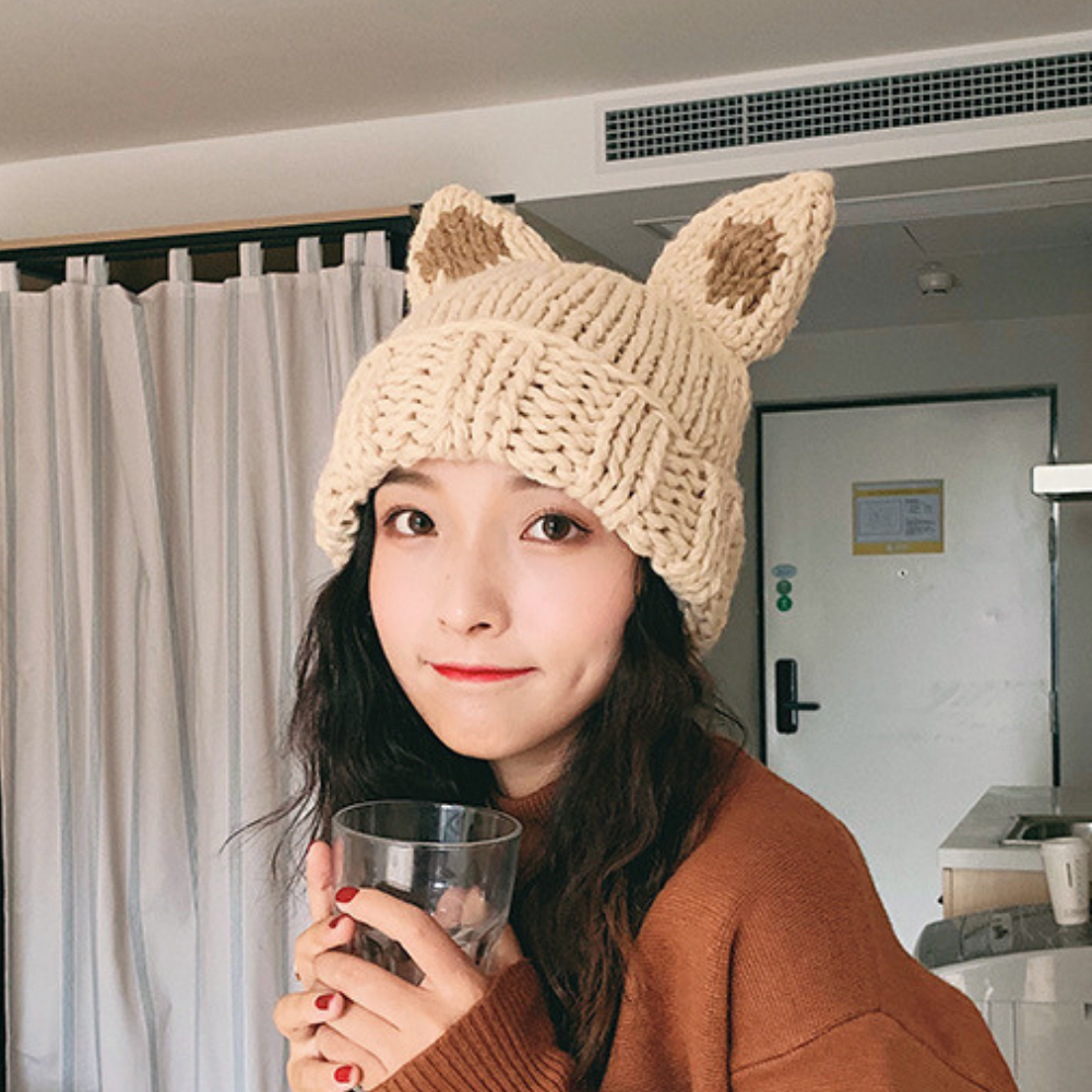 Cat Ears Woolen Hat