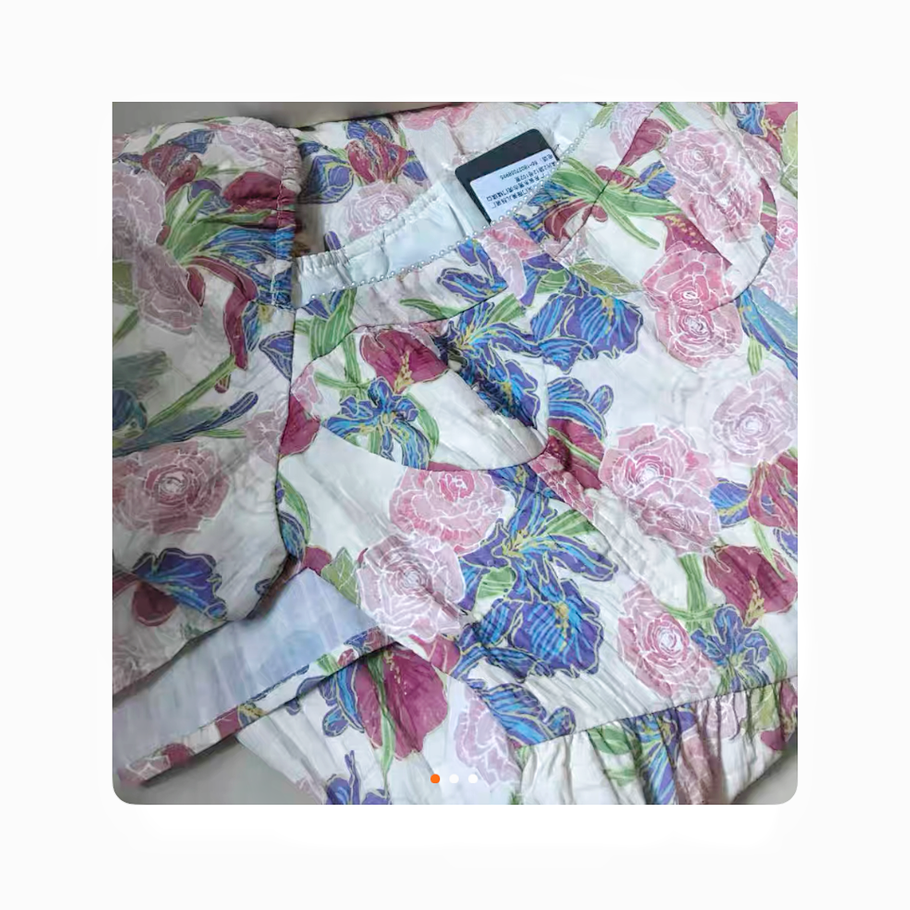 Dalila Floral Pearl Decorated Vintage-Inspired Dress