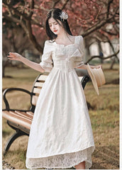Angelic Daydream Vintage-Style White Princesscore Dress