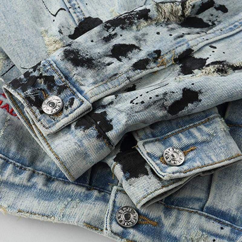 “Graffiti Wallâ€?Denim Jacket