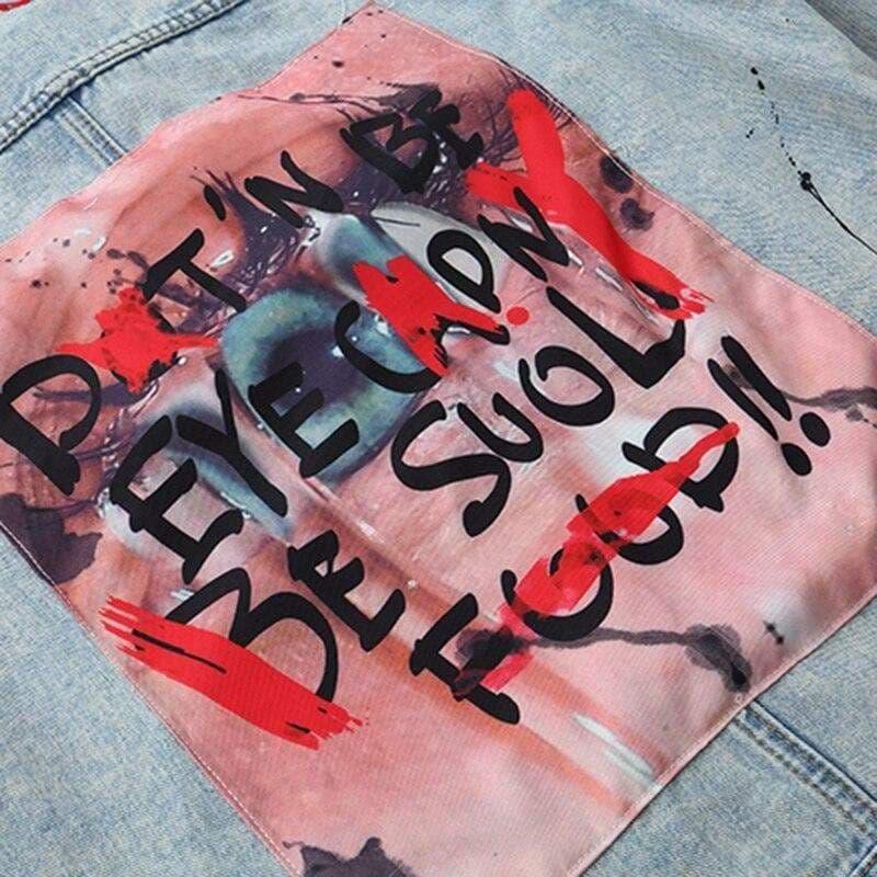 “Graffiti Wallâ€?Denim Jacket