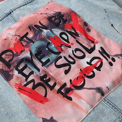 “Graffiti Wallâ€?Denim Jacket