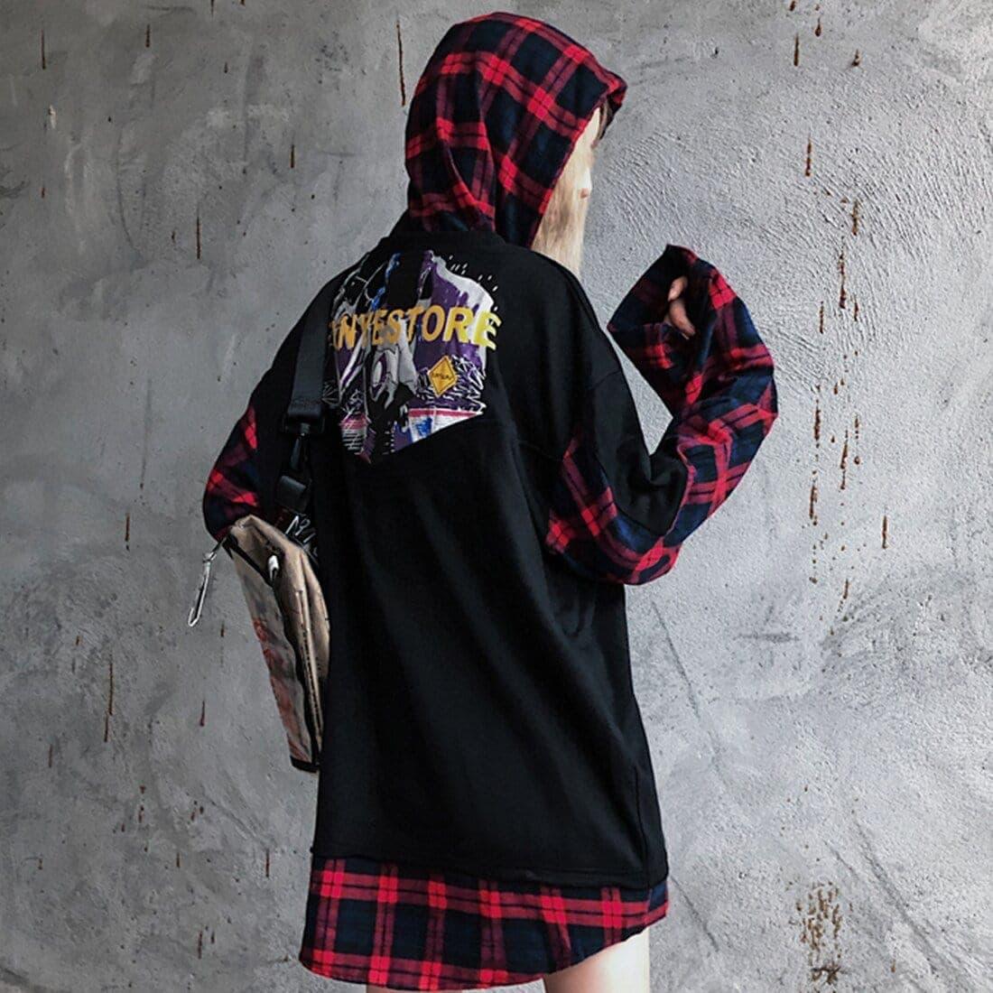 “Oversize Patchworkâ€?Hoodie