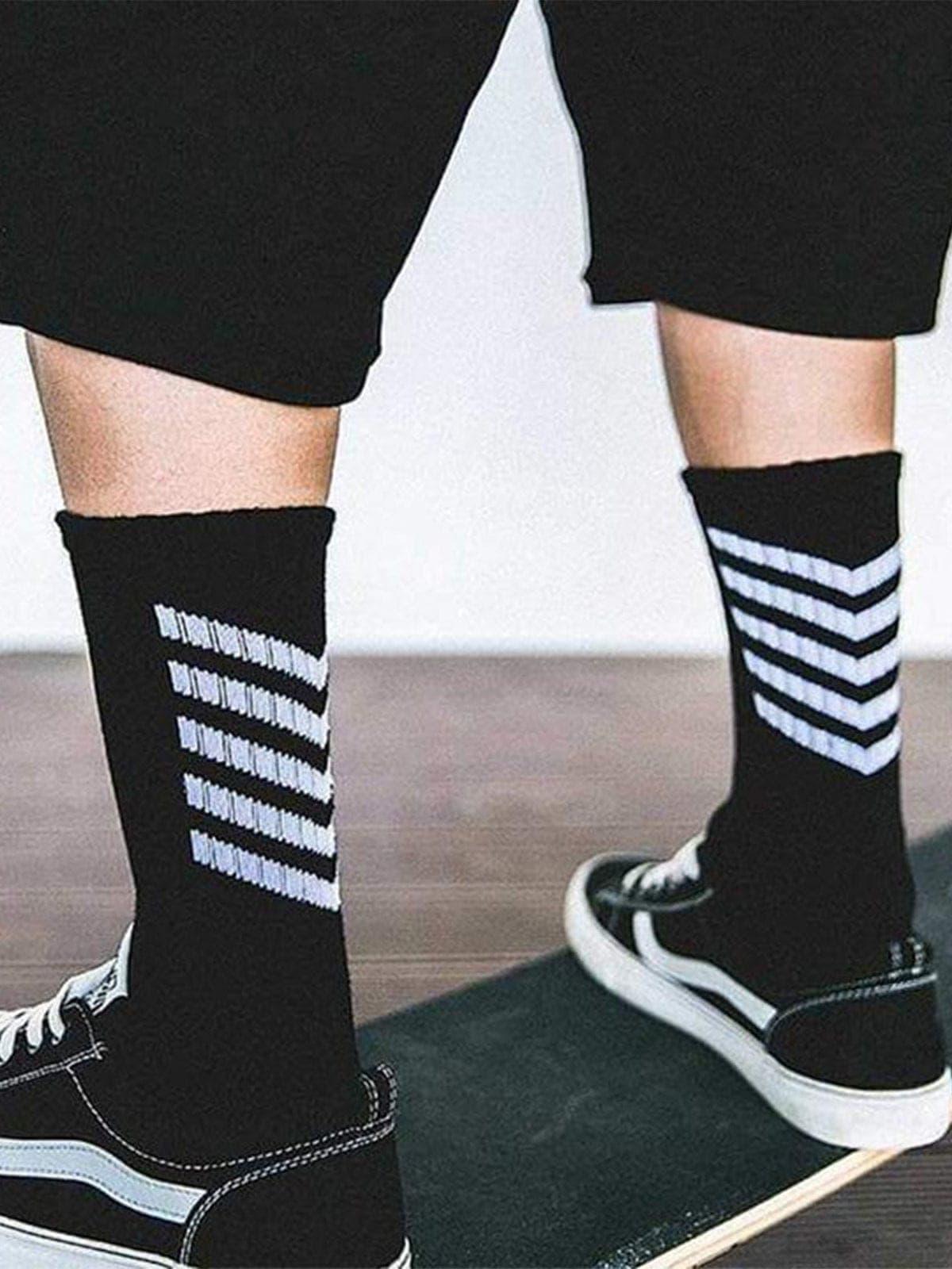 Striped Skateboard Socks 1PC