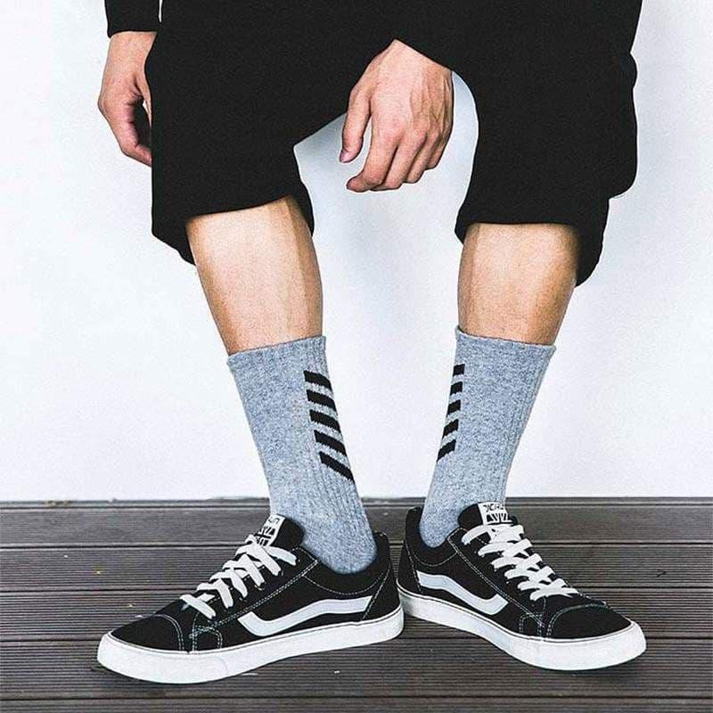 Striped Skateboard Socks 3PCS