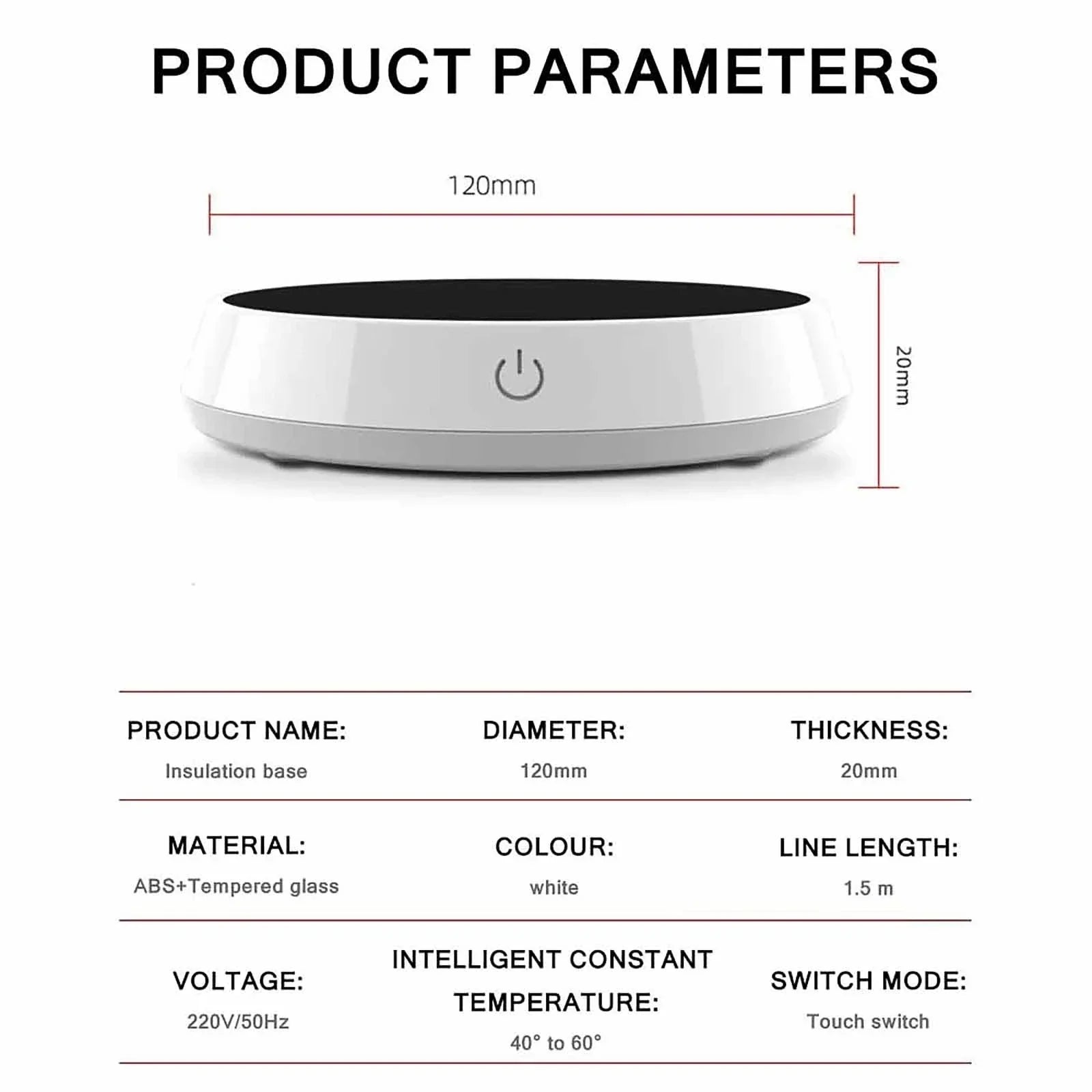 Gravity-Induction Quick Mug Warmer Coaster
