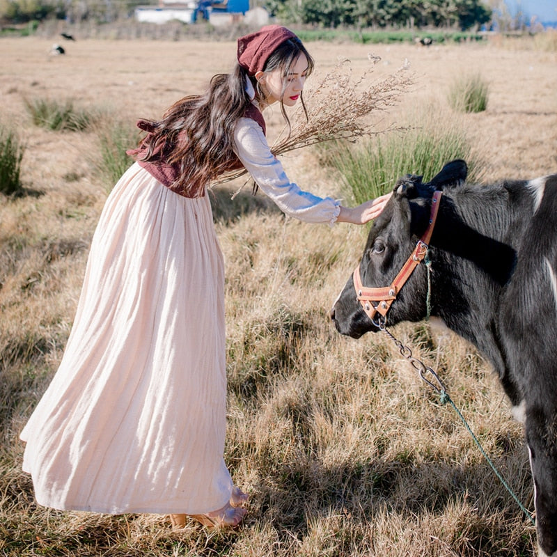 Anelia Linen Village Witch Cottagecore Dress Set