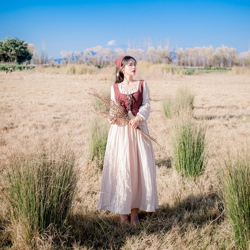 Anelia Linen Village Witch Cottagecore Dress Set