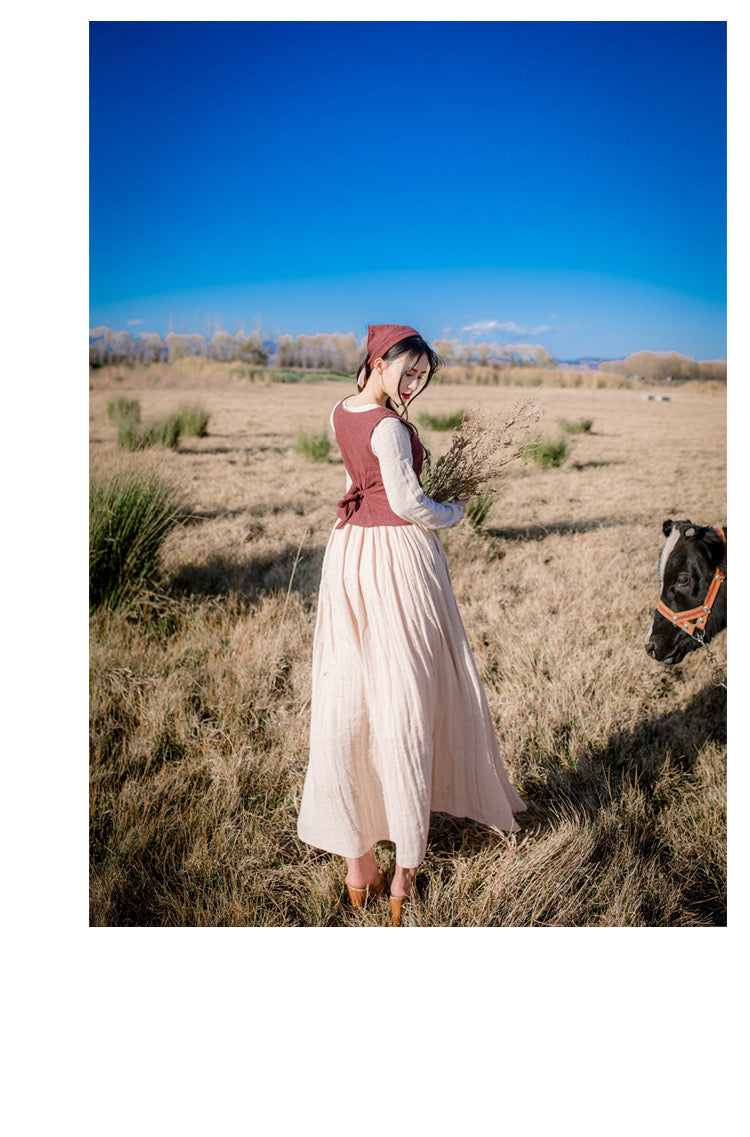 Anelia Linen Village Witch Cottagecore Dress Set