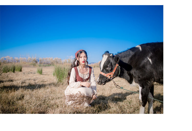 Anelia Linen Village Witch Cottagecore Dress Set