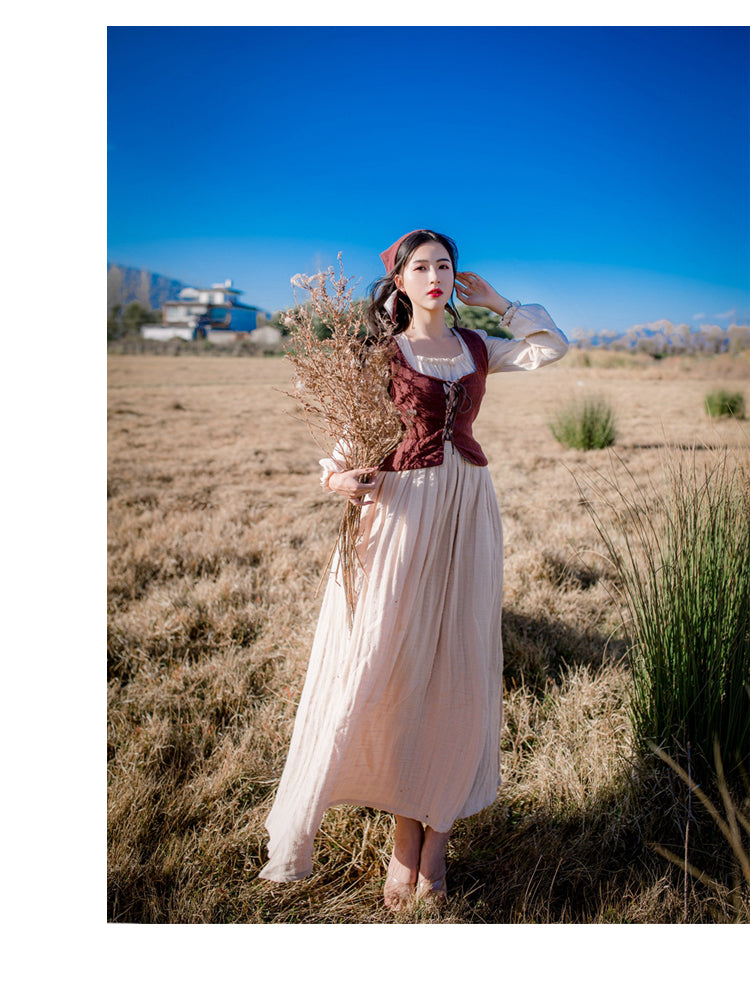 Anelia Linen Village Witch Cottagecore Dress Set