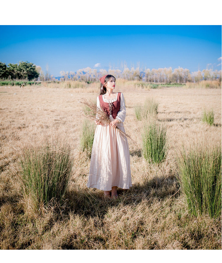 Anelia Linen Village Witch Cottagecore Dress Set