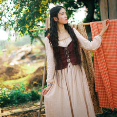 Anelia Linen Village Witch Cottagecore Dress Set