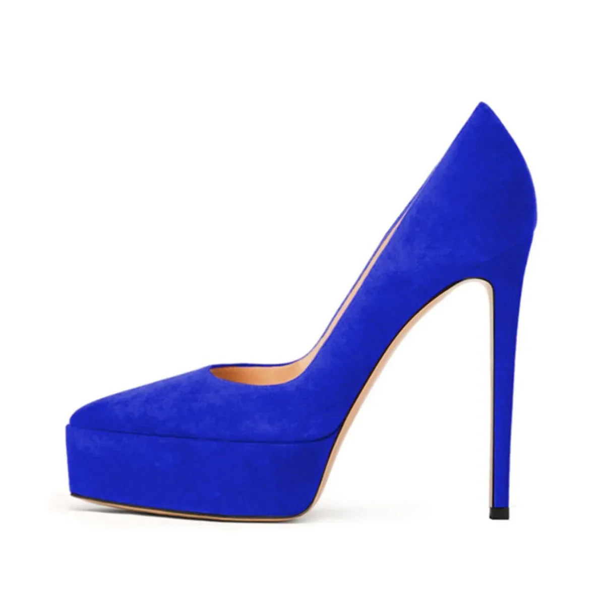 Purple Suede Pointed toe thin Heels
