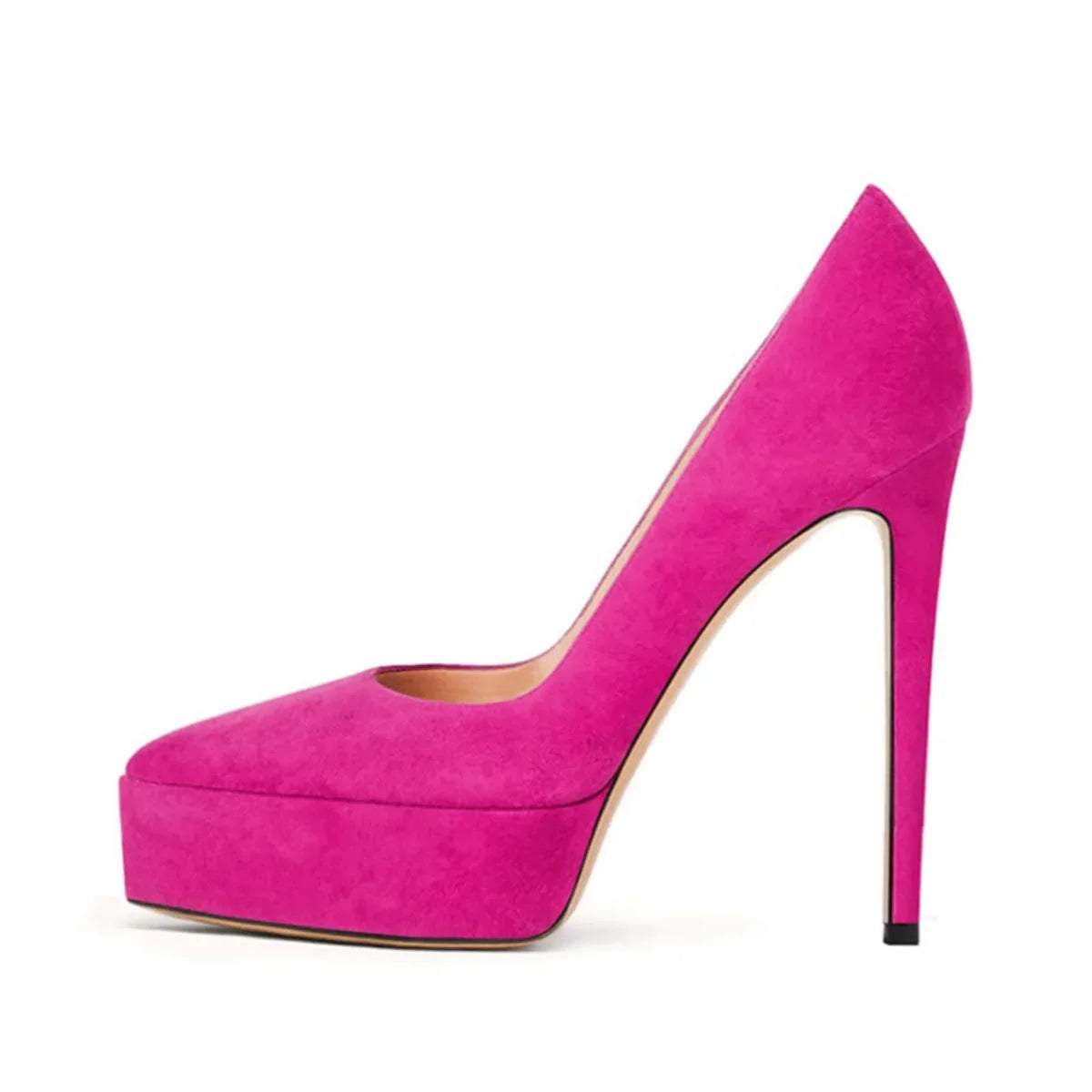 Purple Suede Pointed toe thin Heels