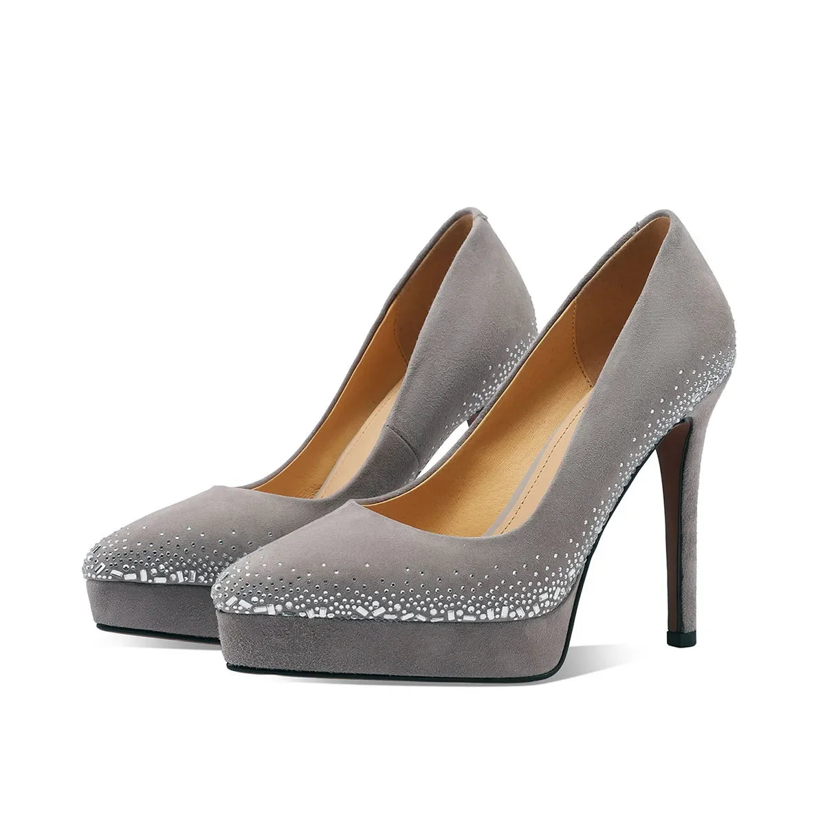 Sheep Suede Pointed To Thin Heels