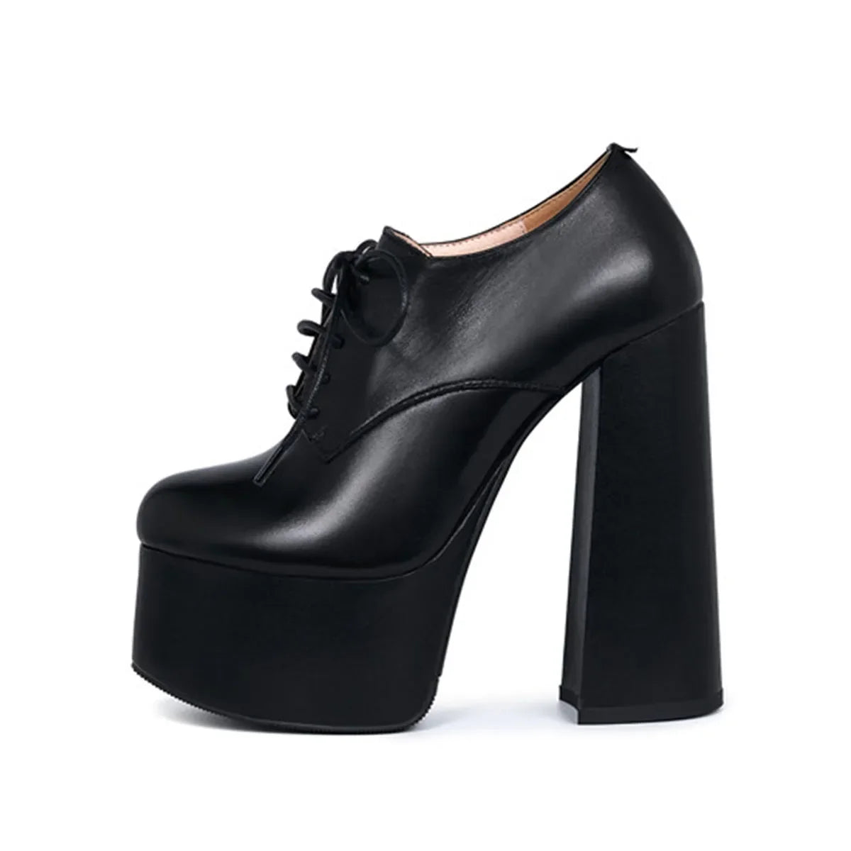 Sheep Suede Round Toe Square Heel
