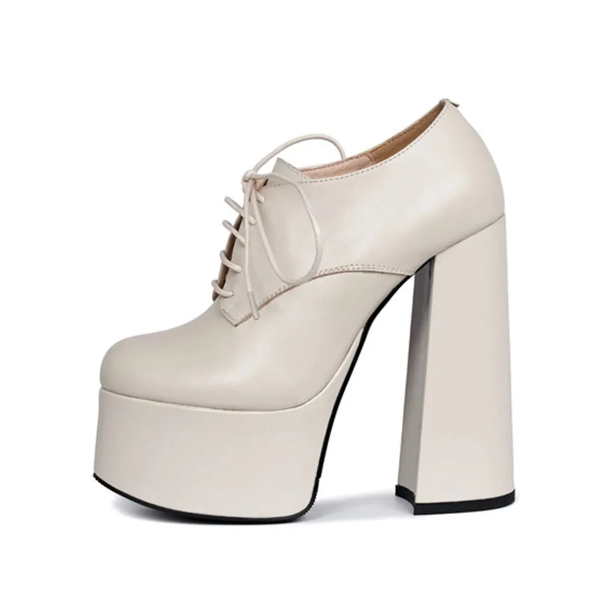 Sheep Suede Round Toe Square Heel