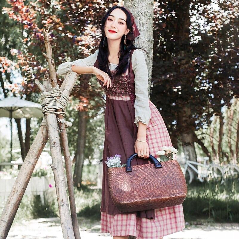 Autumn Witch Cotton Cottagecore Dress