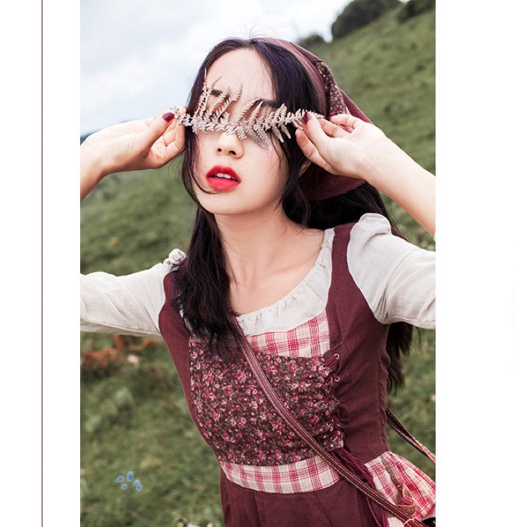 Autumn Witch Cotton Cottagecore Dress