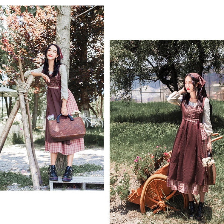 Autumn Witch Cotton Cottagecore Dress