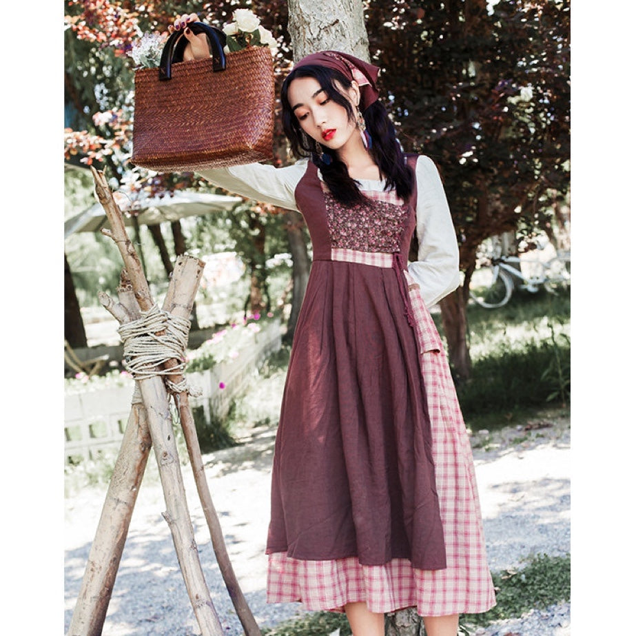 Autumn Witch Cotton Cottagecore Dress