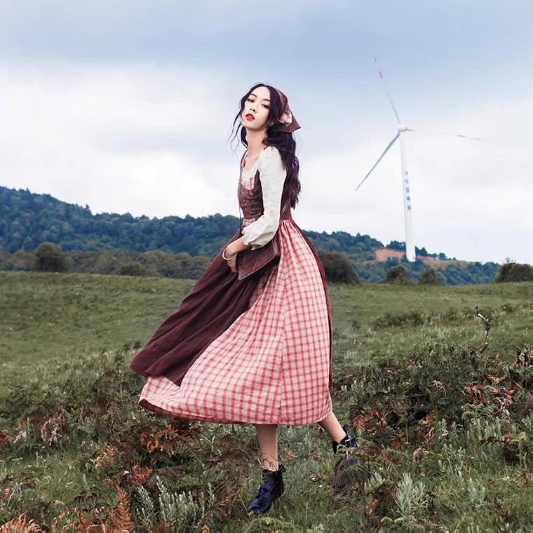 Autumn Witch Cotton Cottagecore Dress