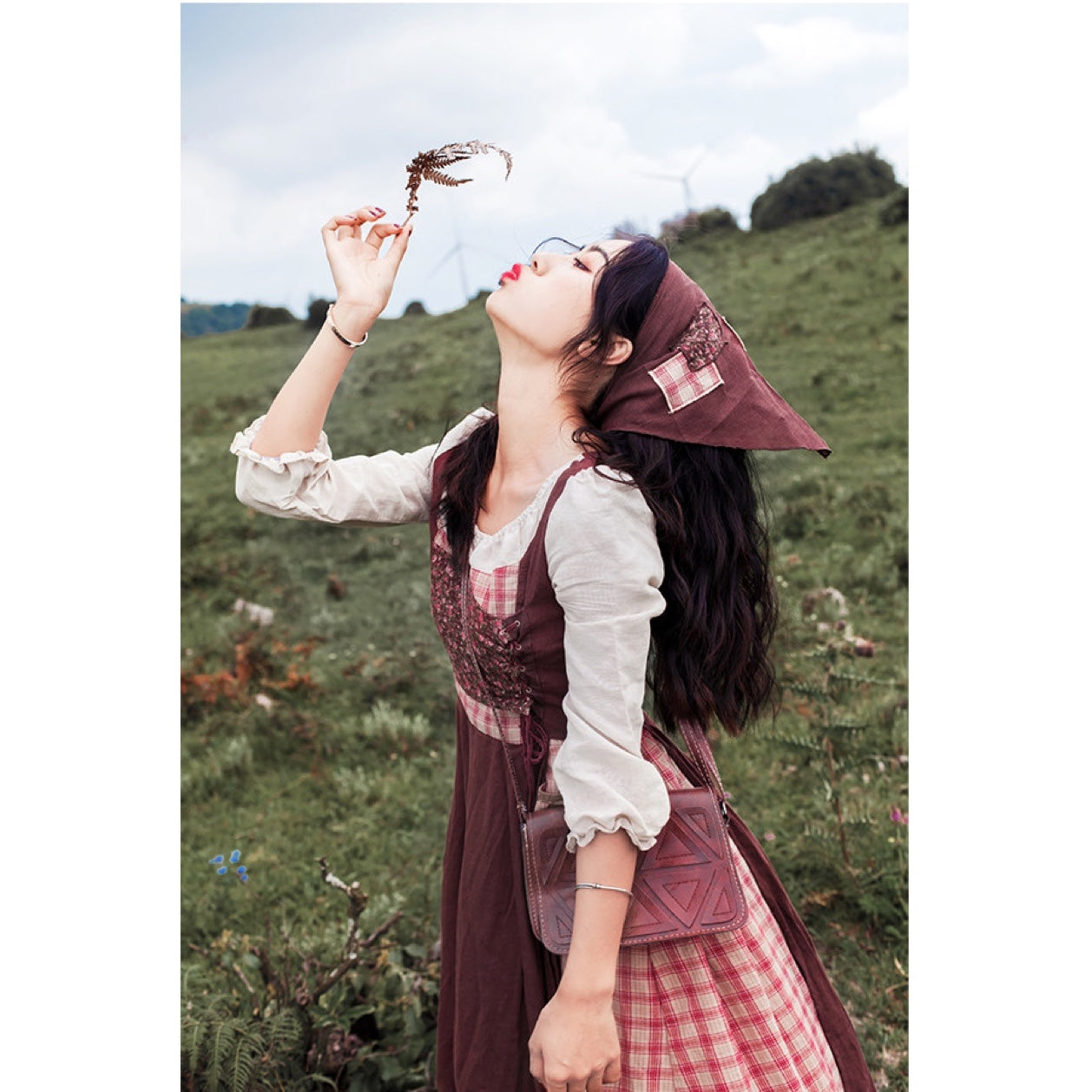 Autumn Witch Cotton Cottagecore Dress