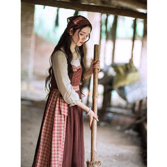 Autumn Witch Cotton Cottagecore Dress