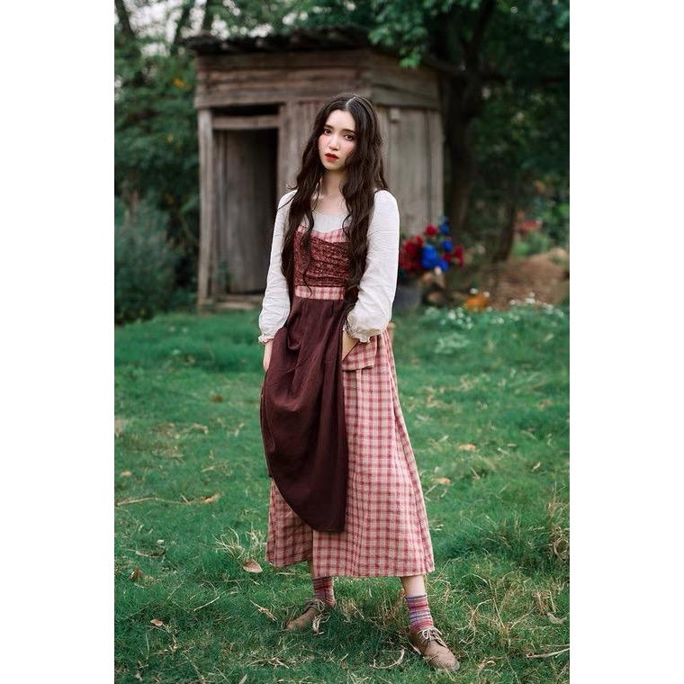 Autumn Witch Cotton Cottagecore Dress