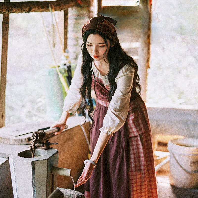 Autumn Witch Cotton Cottagecore Dress