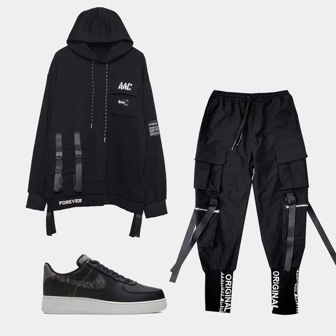 Dark Personalized Pockets Ribbons Hoodie