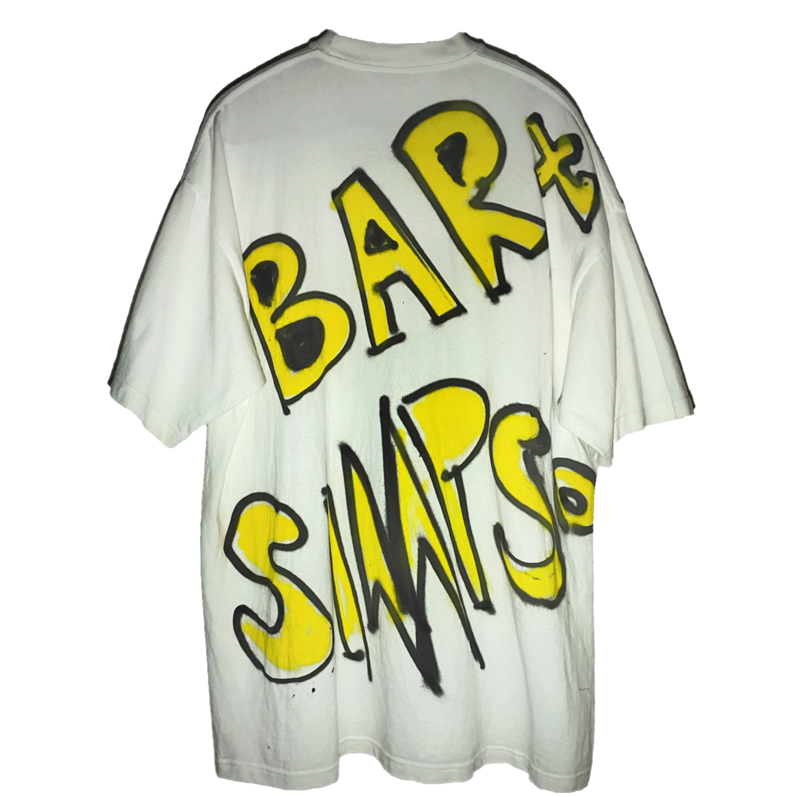 Bart Simpson Spray Paint Print Oversized T-Shirt