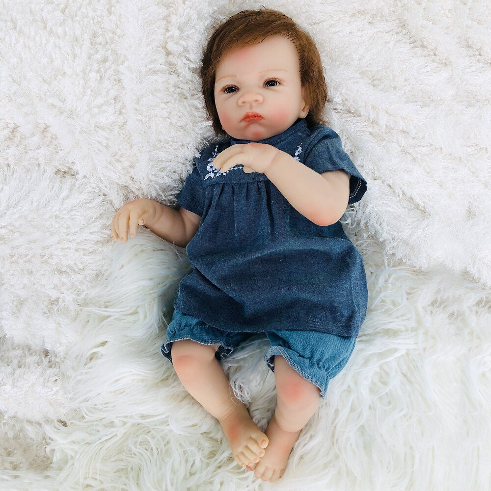 Bebe Reborn Dolls 20inch 50CM Soft Vinyl Silicon Reborn Baby Doll Cute Doll Bonecas Toy for Children Birthday Gift