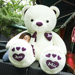 Big  Huggable High Quality 4 Colors Teddy Bear With Scarf Stuffed Animals Plush Toys Doll Pillow Kids Lovers Birthday Baby Gift