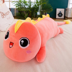 Big eyed dinosaur long pillow plush doll soft and comfortable sofa cushion bed pillow to send girls and children holiday gifts