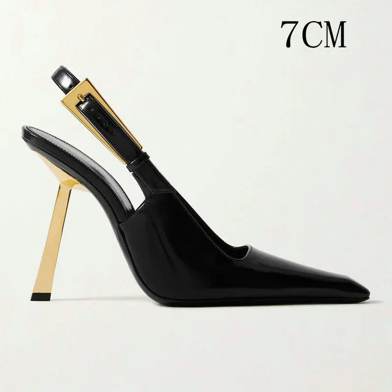 Black Baotou High Heel