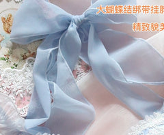 Blue-Snow Soft Girl Aesthetic Kawaii Lolita Lingerie Set