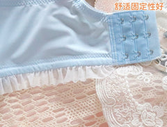 Blue-Snow Soft Girl Aesthetic Kawaii Lolita Lingerie Set