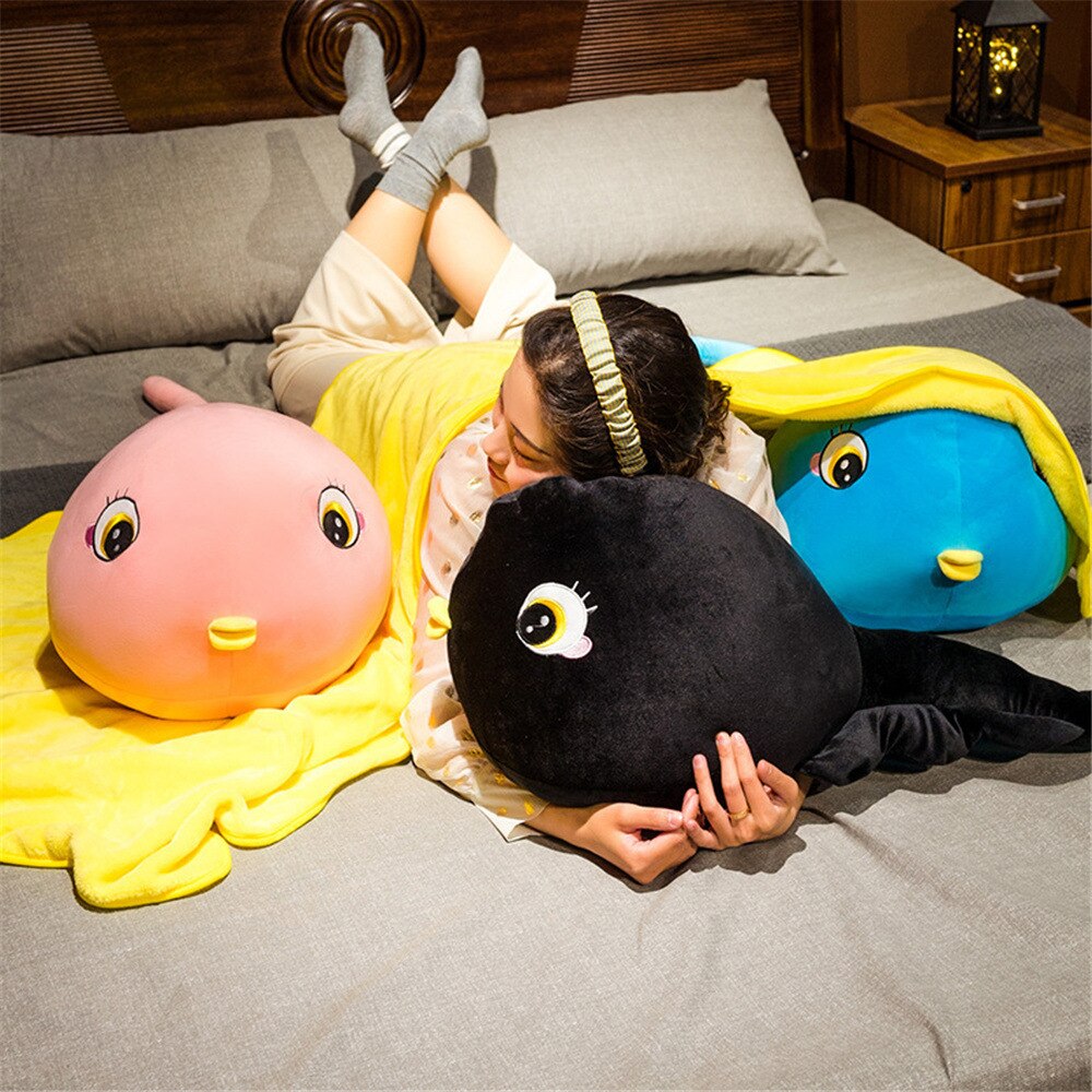 Cartoon Sperm Cute Tadpole Blanket Plush Toys Stuffed Soft Lovely Animals Pillow Dolls For Kids Girls Friends Birthday Gifts