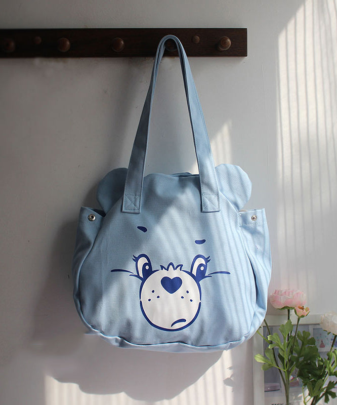 Casual Blue Cartoon Print Large Capacity Satchel Bags SX1027